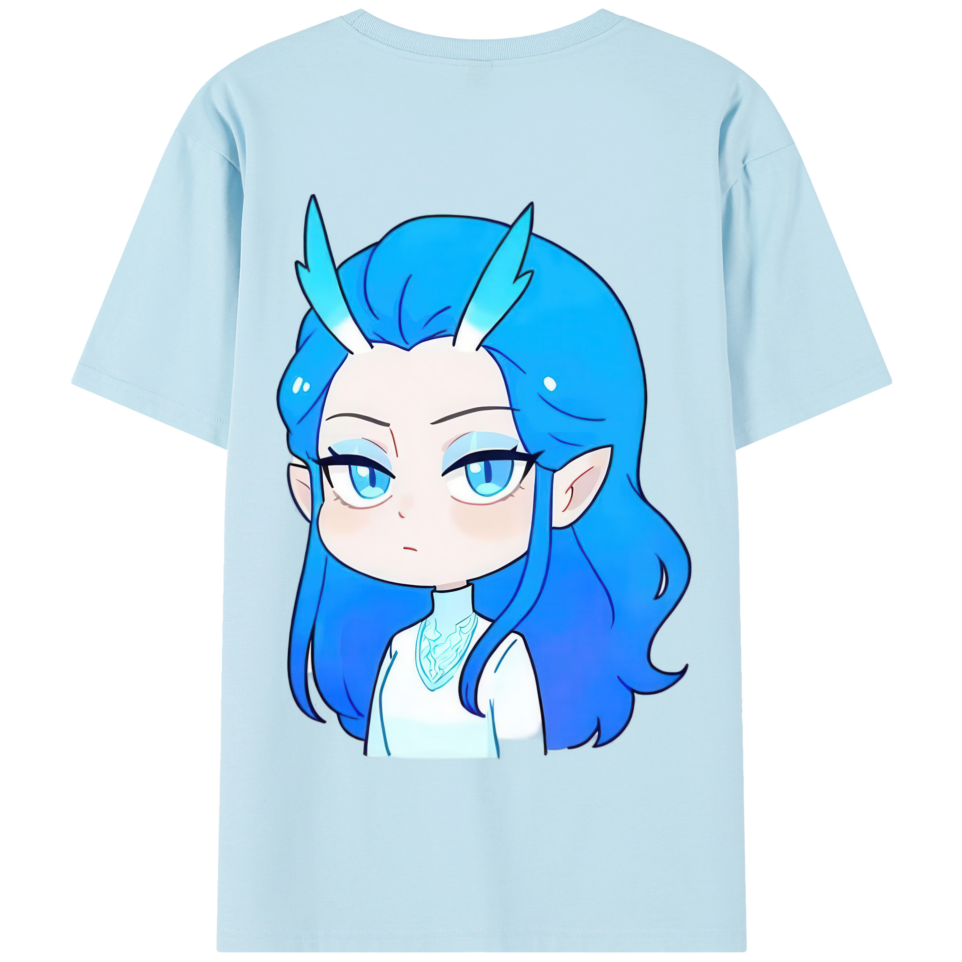 （画像用） Ne Zha 2 ナタ 魔童の大暴れ 綿100％半袖Tシャツ（背面プリント）
